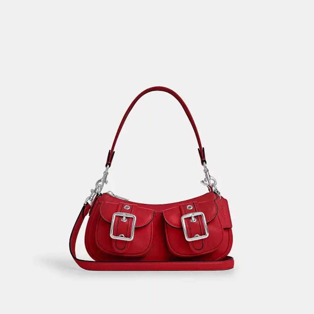 Red Coach Ashton Baguette